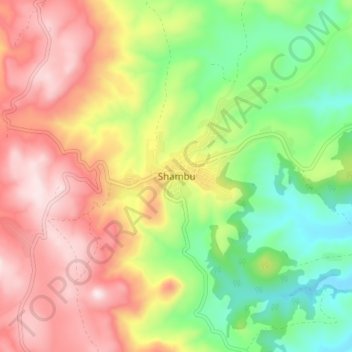 Shambu topographic map, elevation, terrain