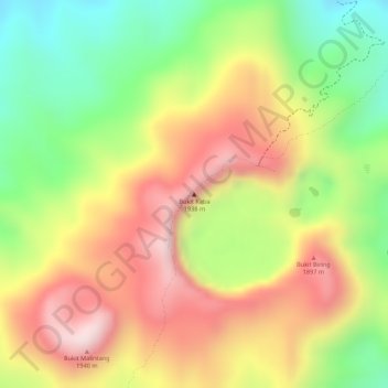 Mount Kaba topographic map, elevation, terrain