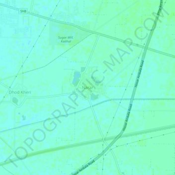 Narar topographic map, elevation, terrain