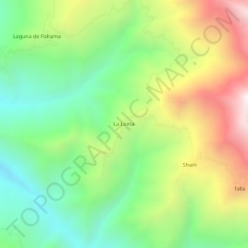 La Loma topographic map, elevation, terrain