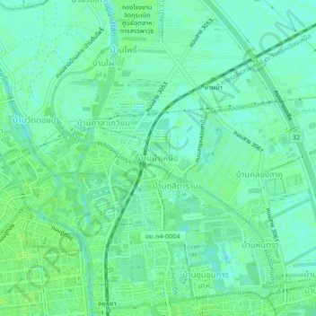 Ban Ma Nuea topographic map, elevation, terrain