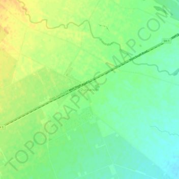 Dunsandel topographic map, elevation, terrain