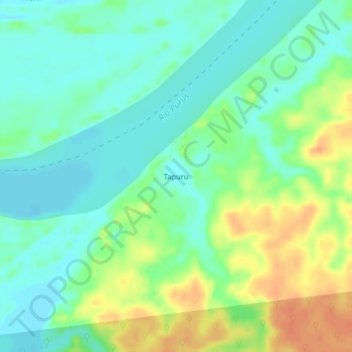 Tapuru topographic map, elevation, terrain