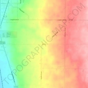 Shirley topographic map, elevation, terrain