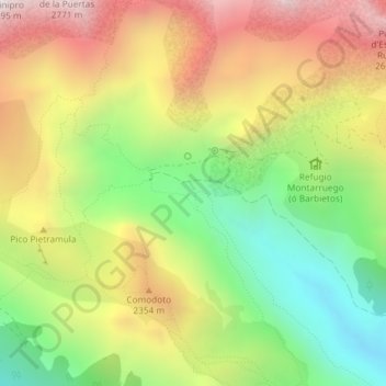 Pietramula topographic map, elevation, terrain
