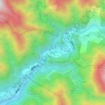 Guguan topographic map, elevation, terrain