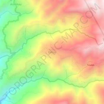 Ballay topographic map, elevation, terrain