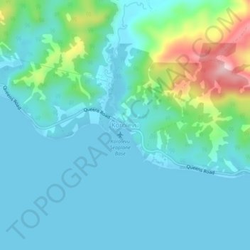 Korolevu topographic map, elevation, terrain