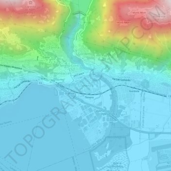 Tenero topographic map, elevation, terrain