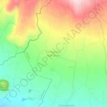 Concepcion Banahaw topographic map, elevation, terrain