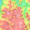 Gidgegannup topographic map, elevation, terrain