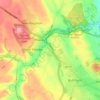 Pleasley Hill topographic map, elevation, terrain