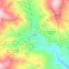 Valley topographic map, elevation, terrain