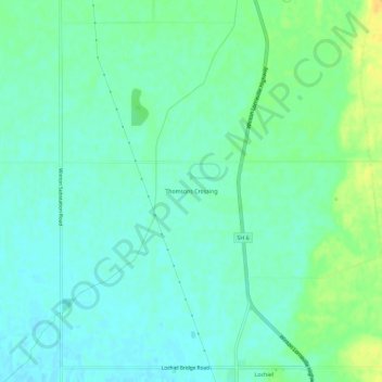 Thomsons Crossing topographic map, elevation, terrain