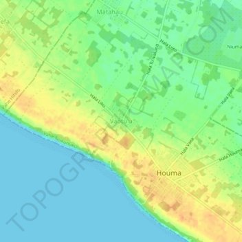 Vaotu'u topographic map, elevation, terrain