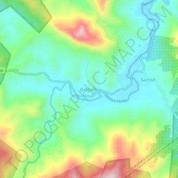 Balgallu topographic map, elevation, terrain