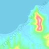 Mariscos topographic map, elevation, terrain