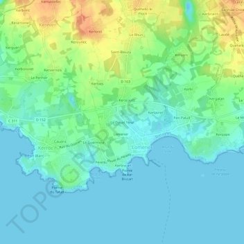 Le Douet Neuf topographic map, elevation, terrain