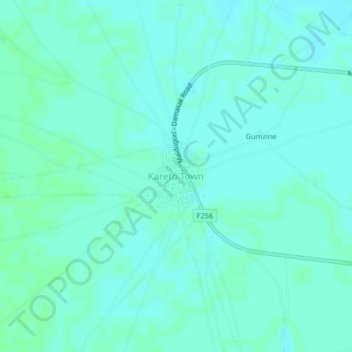 Kareto Town topographic map, elevation, terrain