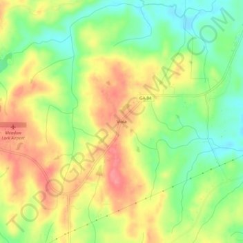 Viola topographic map, elevation, terrain