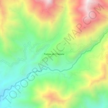 Pampa de Chepate topographic map, elevation, terrain