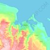 Mtwara topographic map, elevation, terrain