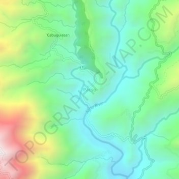 Pacso topographic map, elevation, terrain