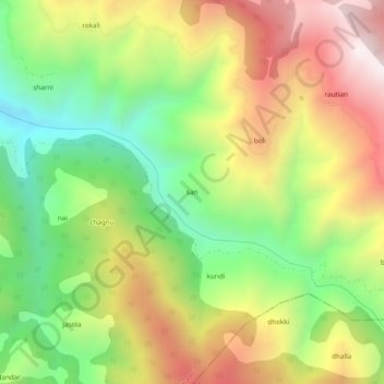 san topographic map, elevation, terrain