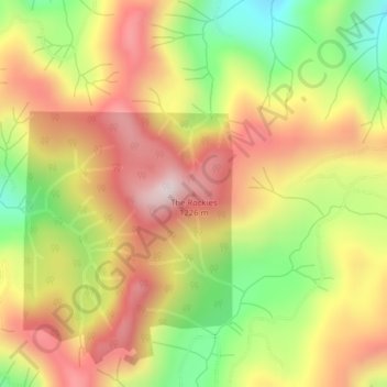 The Rockies topographic map, elevation, terrain