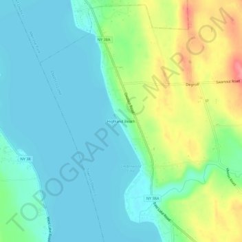 Highland Beach topographic map, elevation, terrain