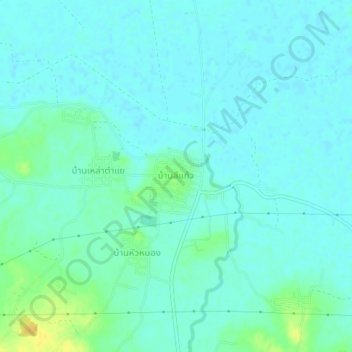 Ban Si Kaeo topographic map, elevation, terrain
