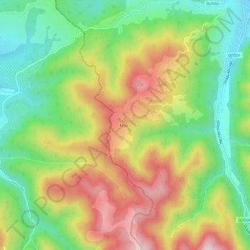Fețeni topographic map, elevation, terrain