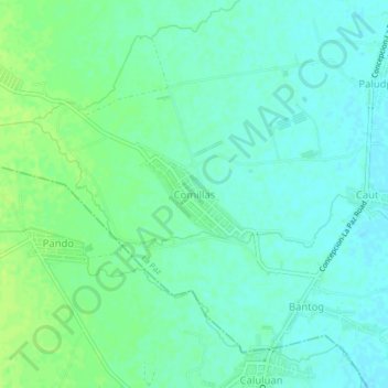 Comillas topographic map, elevation, terrain