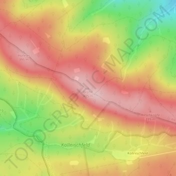 Bröhn topographic map, elevation, terrain