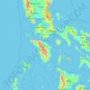 Oriental Mindoro topographic map, elevation, terrain