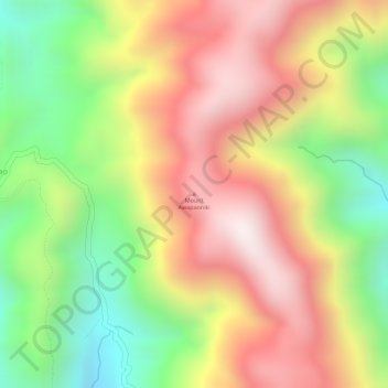 Mount Awapanniki topographic map, elevation, terrain