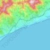 el Masnou topographic map, elevation, terrain