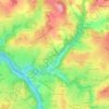 Lubersac topographic map, elevation, terrain