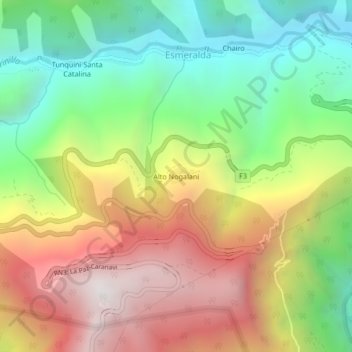 Alto Nogalani topographic map, elevation, terrain