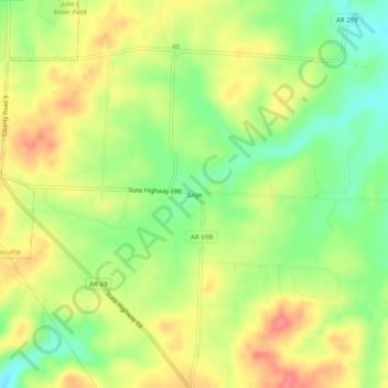 Sage topographic map, elevation, terrain