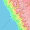 Provincia de Huaura topographic map, elevation, terrain