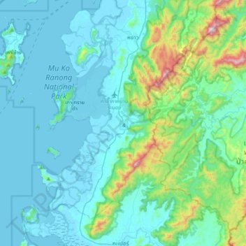 Ratchakrut topographic map, elevation, terrain