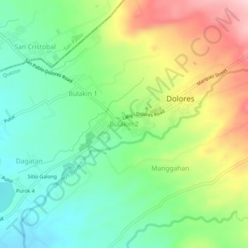 Bulakin 2 topographic map, elevation, terrain