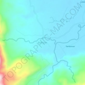 Bolhoon topographic map, elevation, terrain