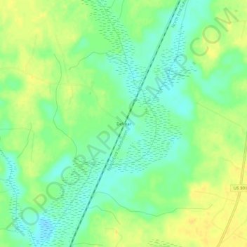 Delmar topographic map, elevation, terrain