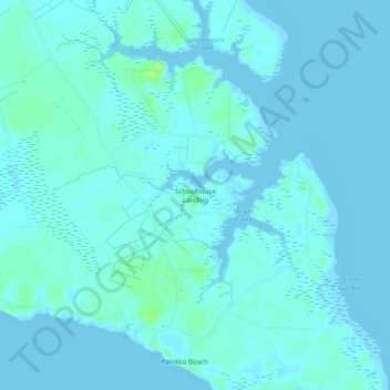 Schoolhouse Landing topographic map, elevation, terrain