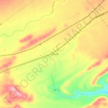 Benzireg topographic map, elevation, terrain