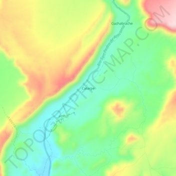 Catarpe topographic map, elevation, terrain