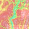 Central Okanagan topographic map, elevation, terrain