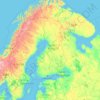 Finland topographic map, elevation, terrain